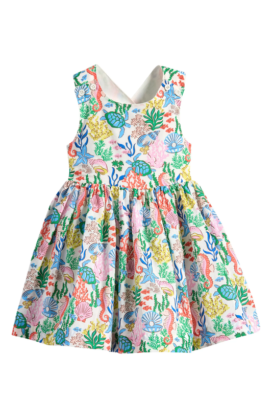 4.15 GSD2508 Baby Girls Sleeveless Sea World Knee Length Dress Pre order