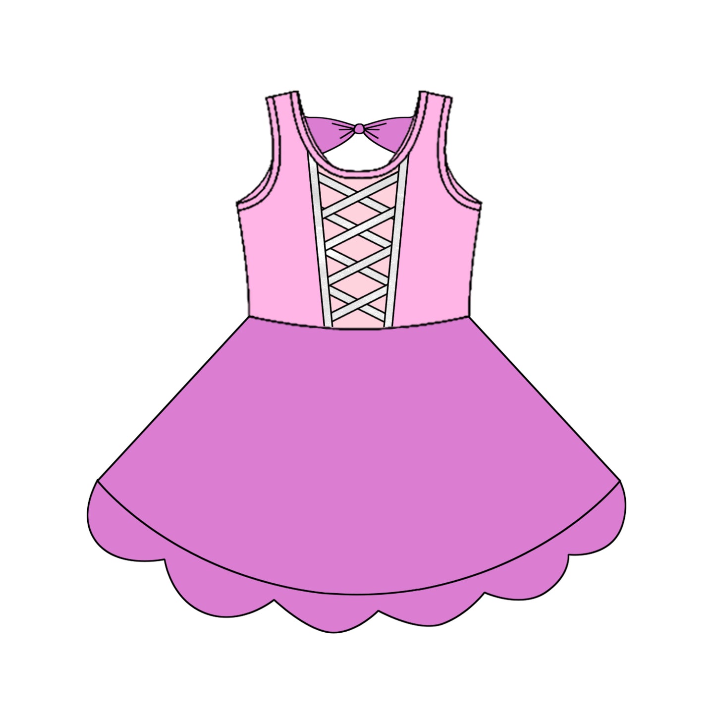 4.16 GSD2518 Baby Girls Hot Pink Sleeveless Knee Length Dress Pre order
