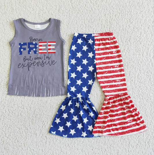 GSPO0050 4th of July Wholesale In Stock Clothing Kid Summer Boutique Outfits