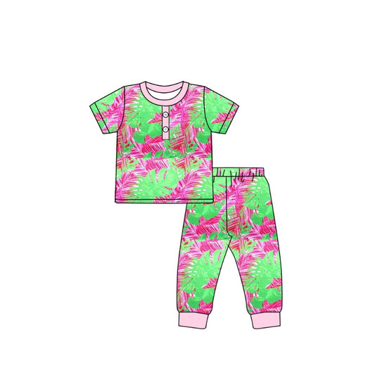 GSPO1513 Colorful Cute Kid Design Summer Clothing Children Shorts Sleeve Top Child Outfit