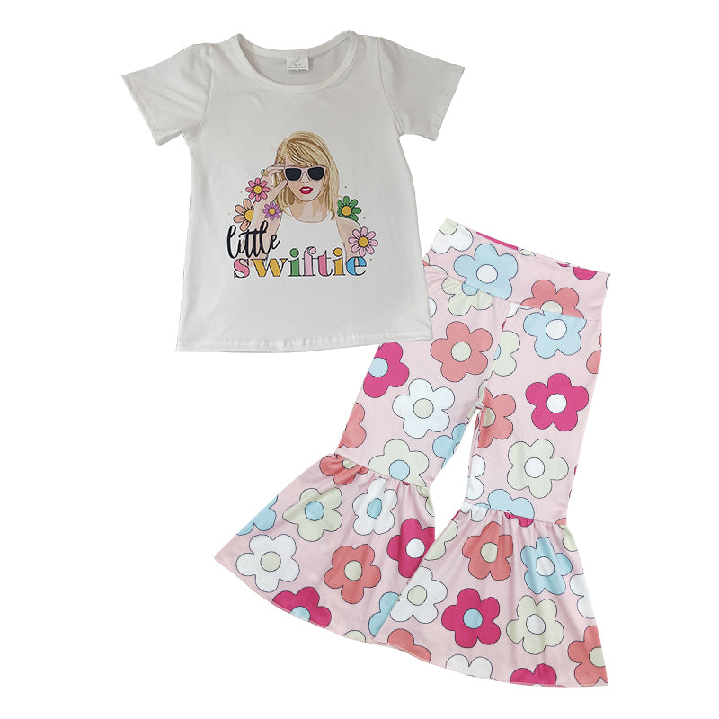 GSPO1516 Singer Girl Summer Short Sleeve Outfit Kid Clothing Sets