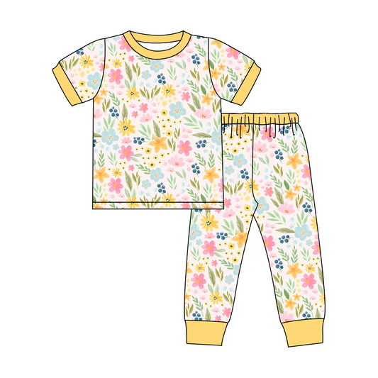 GSPO1551 Baby Girls Rustic Blossom Pants Pajama Set Pre-order