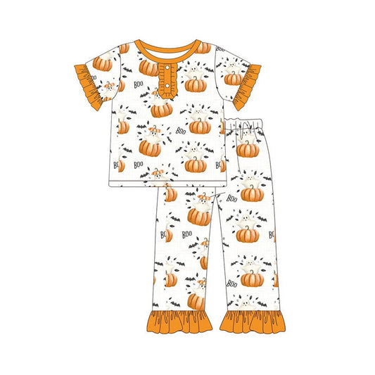 GSPO1559 Hot Sale Pumpkin Baby Boy Boutique Kid Clothing Set