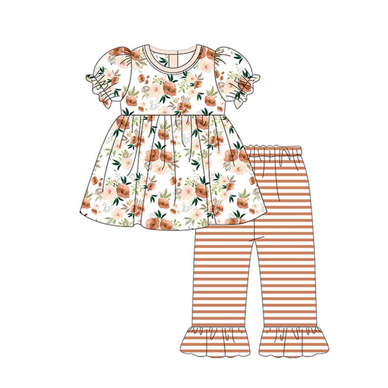 GSPO1570 Floral Wholesale Baby Kids Children Boutique Kid Clothing Set