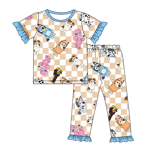 GSPO1581 Cartoon Dog Wholesale Baby Kids Wear Boutique Kid Clothing Set