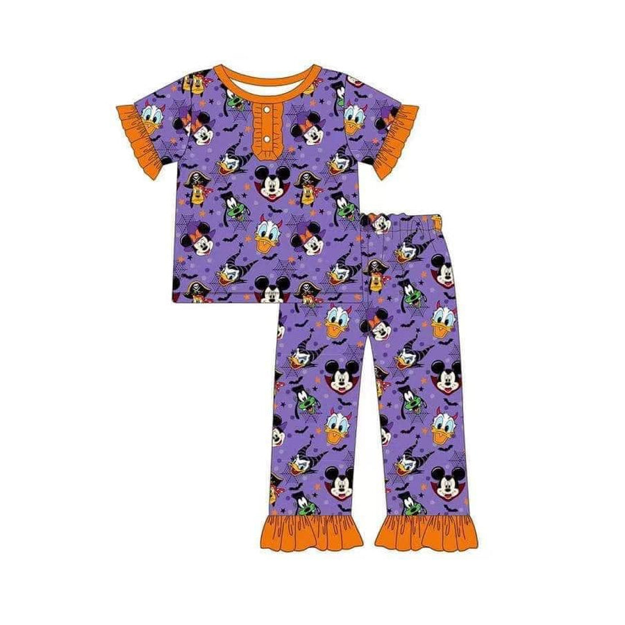 GSPO1608 Purple Wholesale Baby Kids Design Boutique Kid Clothing Set