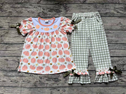 GSPO1640 Short Sleeve Wholesale Boutique Kid Outfit Clothing Sets