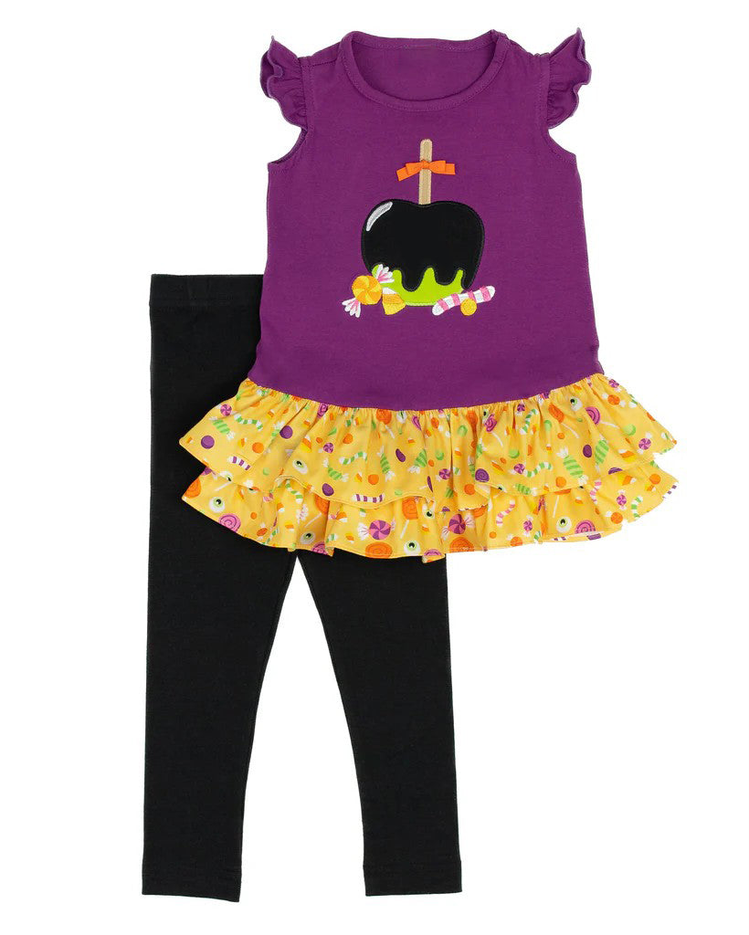 GSPO1686 Purple Winter Fall Short Sleeve Wholesale Boutique Kid Outfit