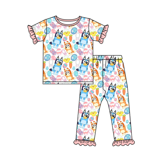 GSPO1740 Cartoon Short Sleeve Wholesale Boutique Kid Outfit Clothing Sets