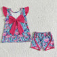 GSSO0100 Rose Red Wholesale In Stock Clothing Kid Summer Boutique Outfits