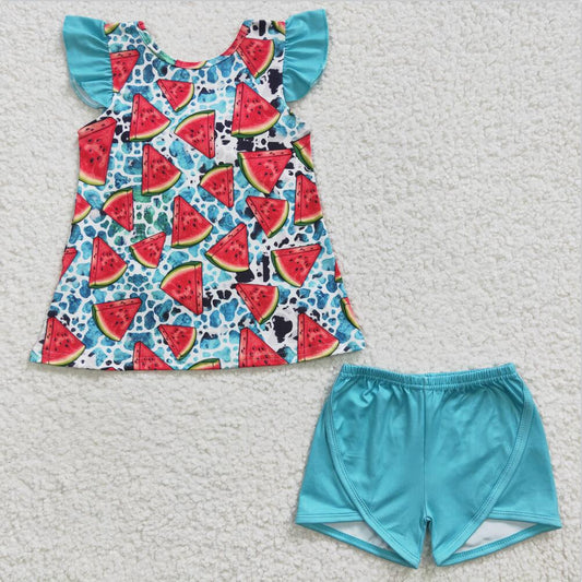 GSSO0137 Watermelon Summer Short Sleeve Children Clothing