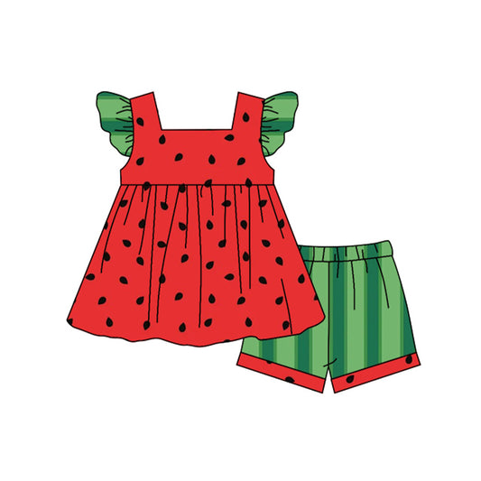 GSSO0949 Watermelon Baby Children Boutique Kid Clothing Set