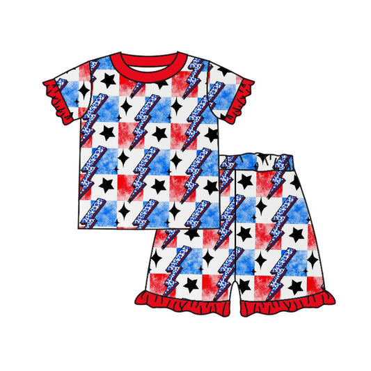 GSSO0953 4th of July Hot Sale Baby Children Boutique Kid Clothing Set