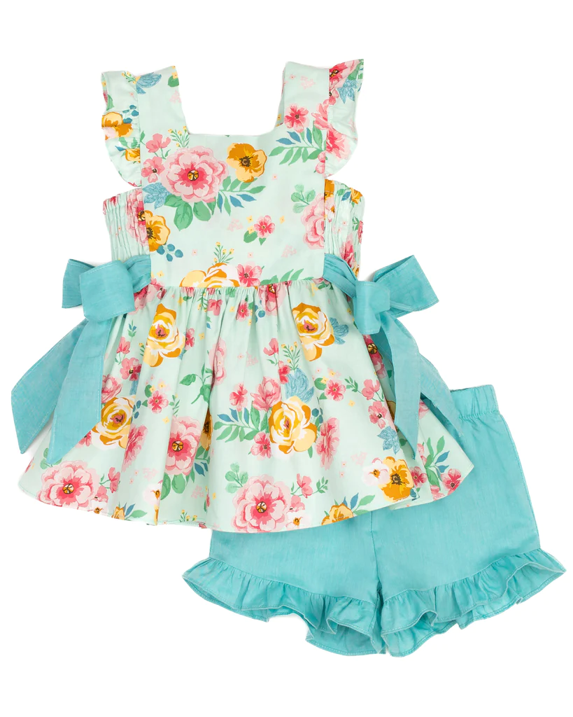 GSSO0961 Hot Sale Flower Wholesale Boutique Kid Clothing Set