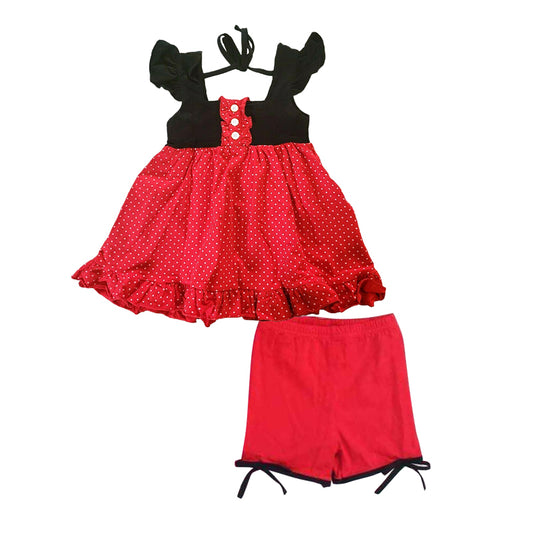 GSSO0969 Red Princess Cute Summer Short Sleeve Outfit Kid Clothing Sets