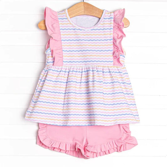 GSSO0976 Cute Summer Short Sleeve Outfit Kid Clothing Sets