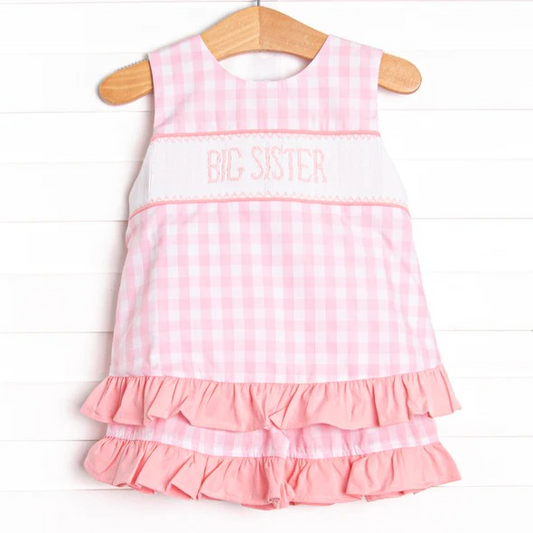 GSSO0978 Big sister Summer Short Sleeve Outfit Kid Clothing Sets