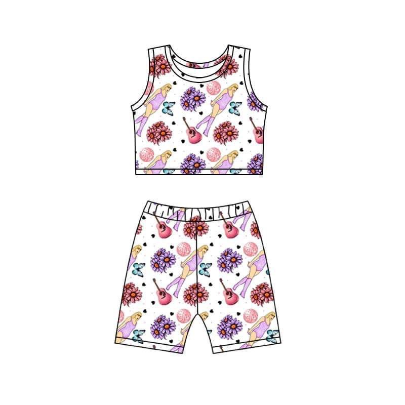 GSSO0995 Girl Summer Short Sleeve Kid Boutique Outfits