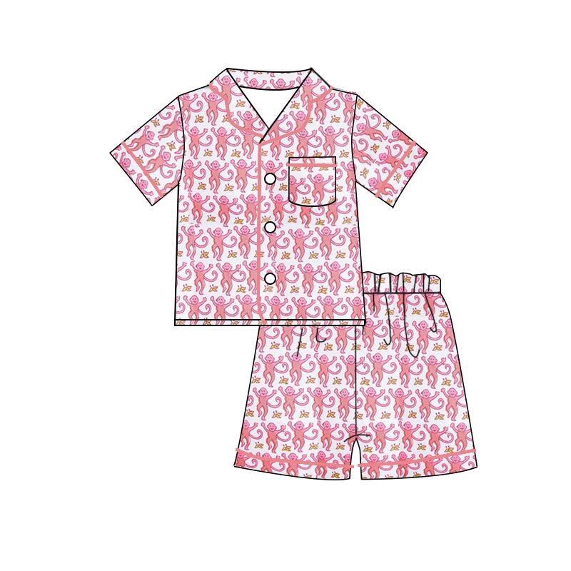 GSSO0997 Girl Summer Short Sleeve Kid Boutique Outfits