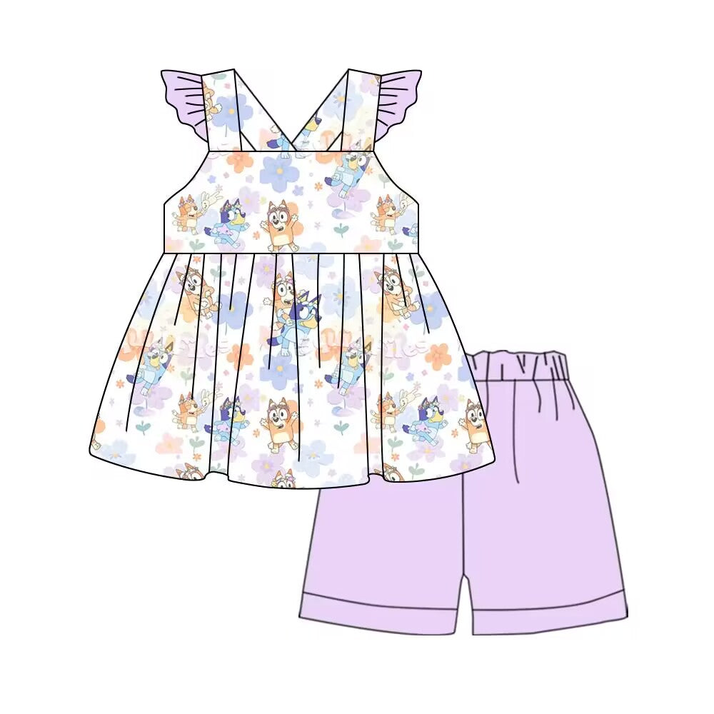 GSSO0998 Girl Summer Short Sleeve Kid Boutique Outfits 的副本