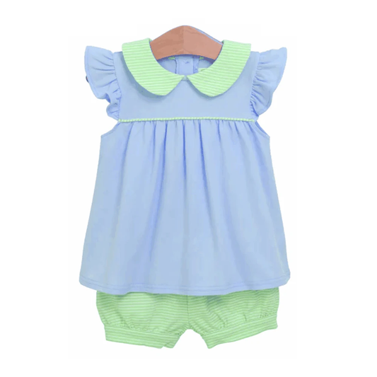 GSSO1066 Sky Blue Cute Kid Clothing Children Shorts Sleeve Clothes