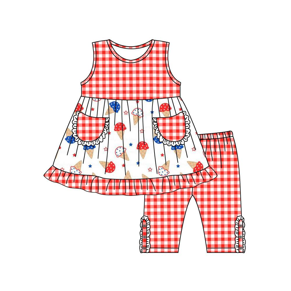 GSSO1088 Plaid Cute Kid Pink Clothing Children Shorts Clothes