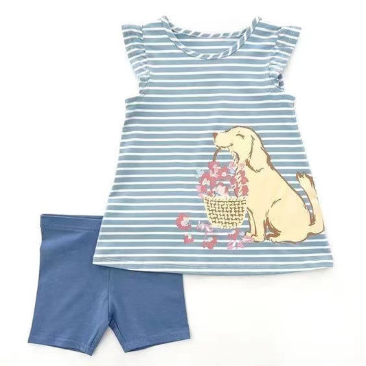 GSSO1131 Dog Kid Summer Short Sleeve Top Shirt Children Outfit Kid Clothes