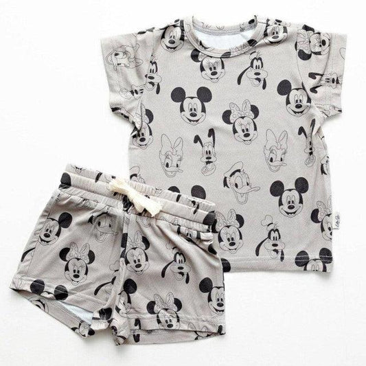 GSSO1150 Gray Kid Summer Short Sleeve Shirt Outfit Kid Clothes