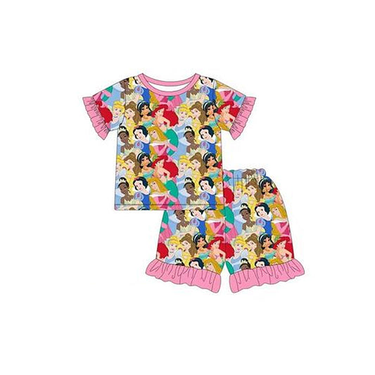 GSSO1179 Princess Cute Summer Short Sleeve Outfit Kid Clothing