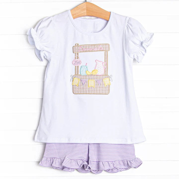 GSSO1240 Cotton Girl Clothes Summer Short Sleeve Kid Outfit