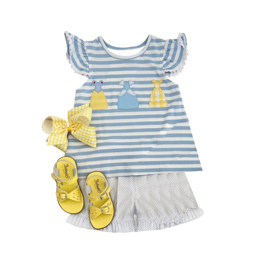 GSSO1259 Cute Clothes Summer Short Sleeve Kid Clothing Set