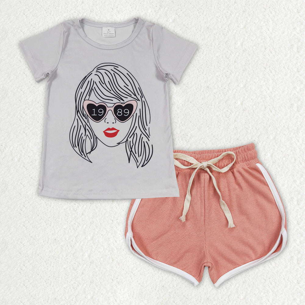 GSSO1325 Taylor Swift Top cotton Orange Shorts Outfit