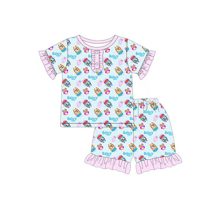 GSSO1363 Dog Baby Girls Children Boutique Kid Clothing Set