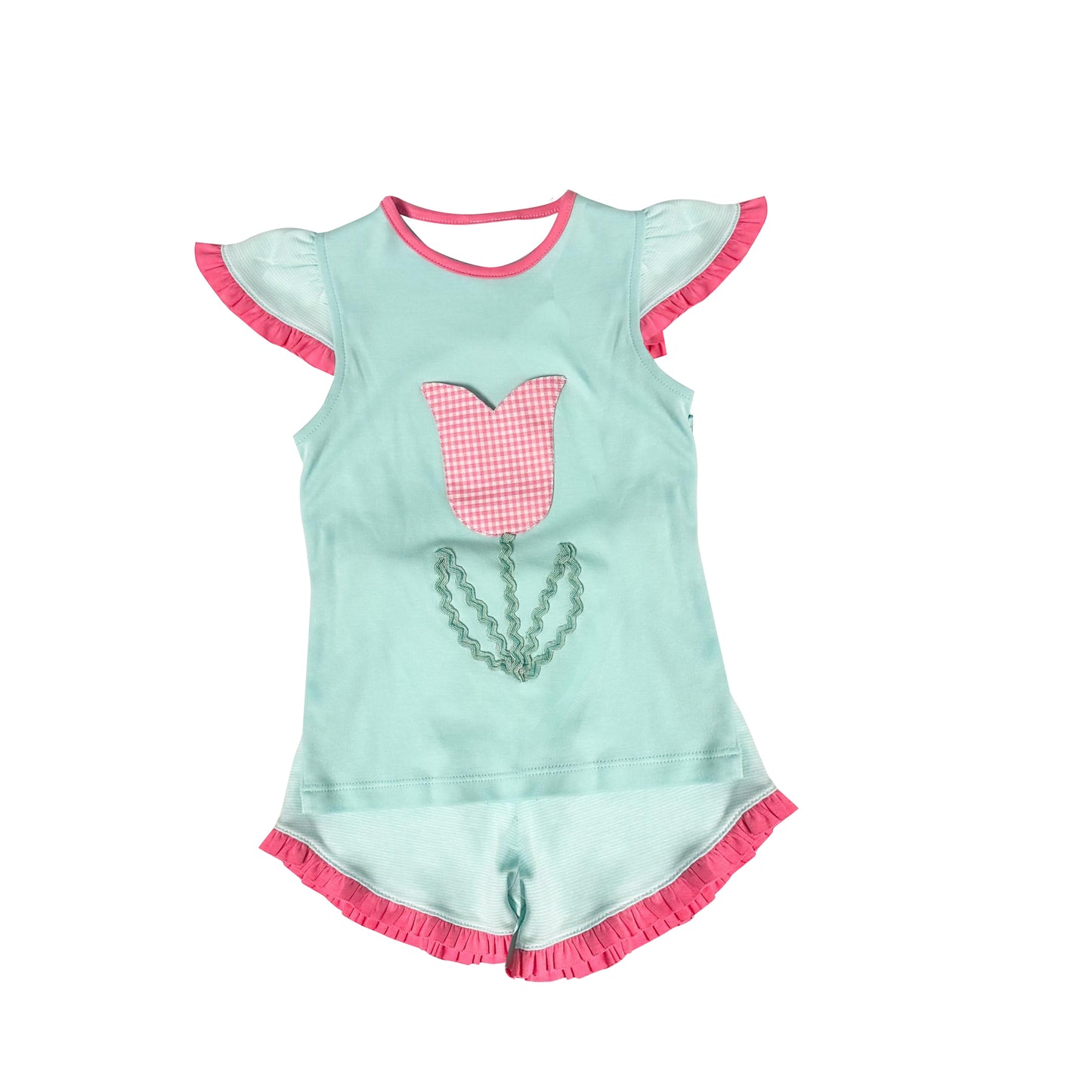 GSSO1367 Green Girls Wholesale Baby Kids Wear Boutique Kid Clothing Set