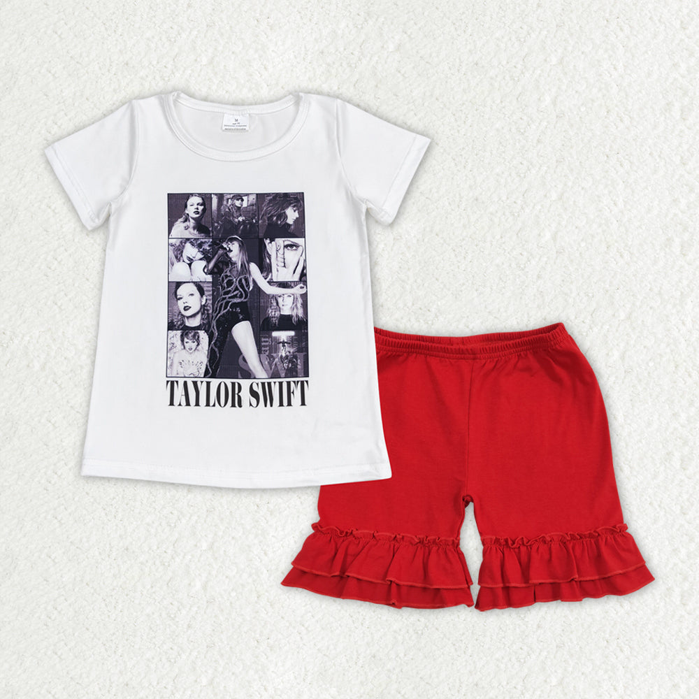 GSSO1378 Cute Singer Baby Girls Shorts Outfit