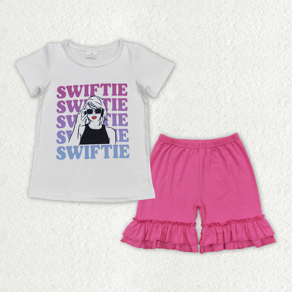 GSSO1383  Swiftie Cute Singer Baby Girls Shorts Outfit