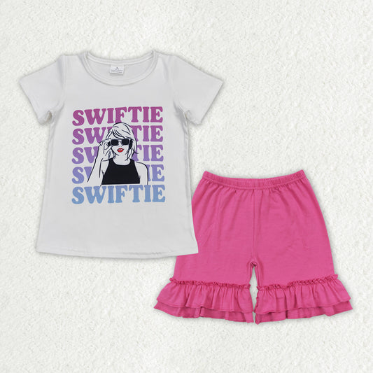 GSSO1383  Swiftie Cute Singer Baby Girls Shorts Outfit