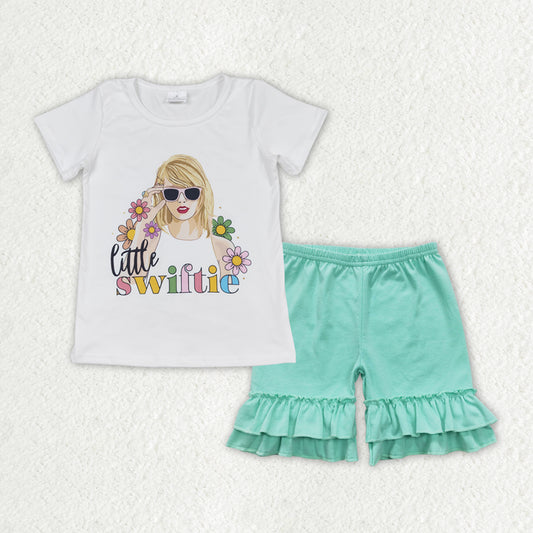 GSSO1384 little Swiftie Cute Singer Baby Girls Shorts Outfit