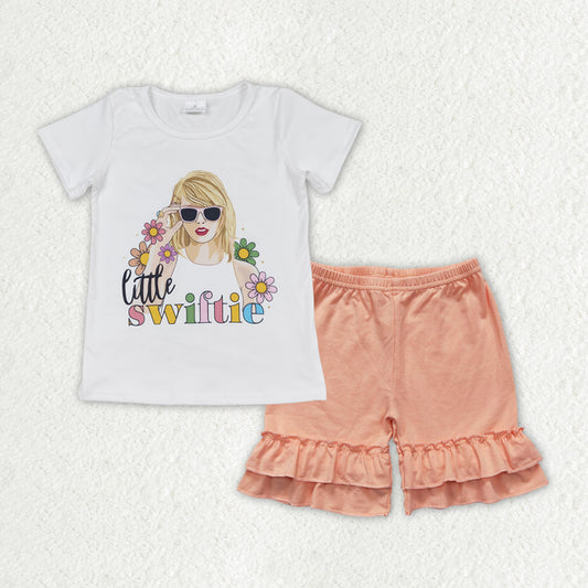 GSSO1385 little Swiftie Singer Baby Girls Shorts Outfit