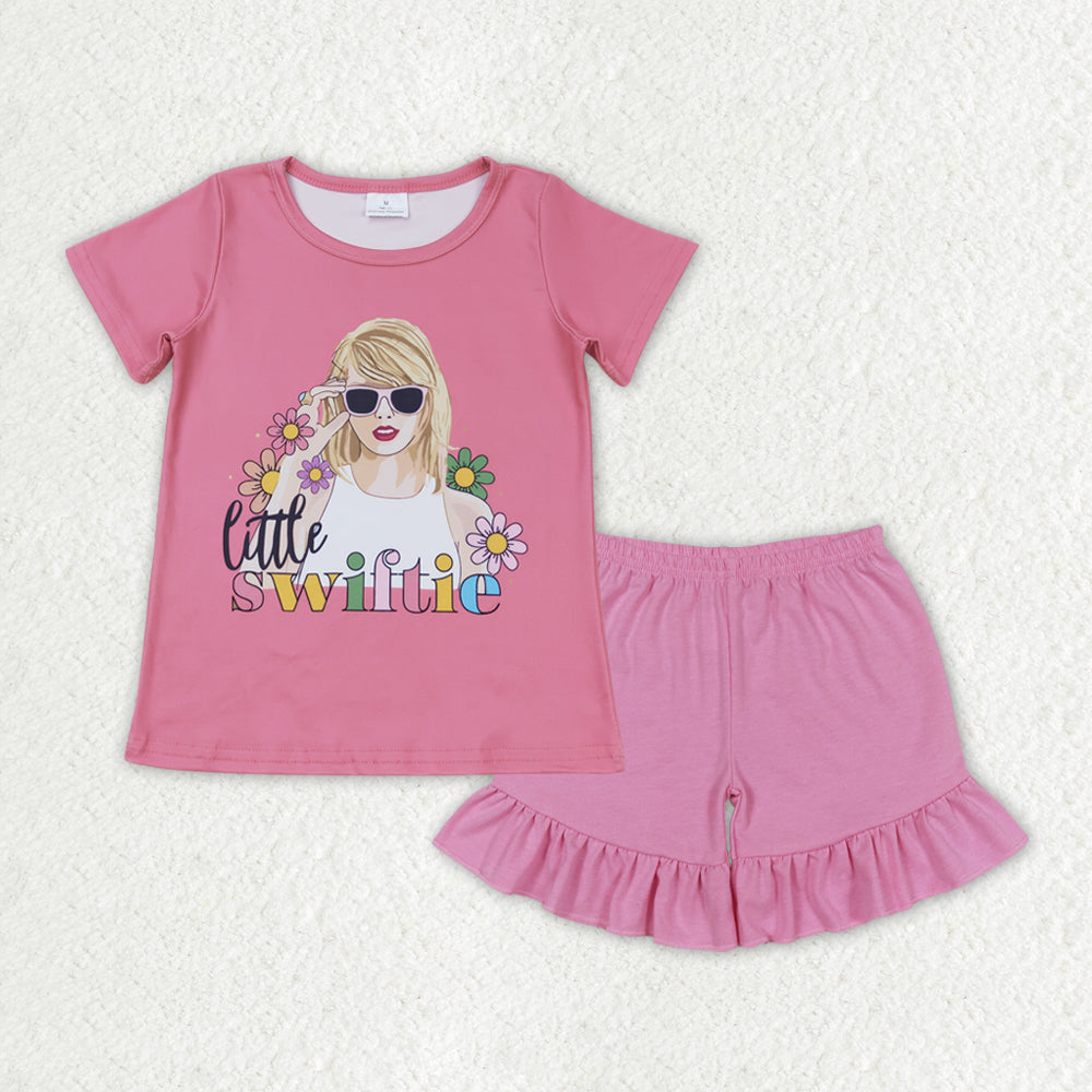 GSSO1387 Purple little Swiftie Singer Baby Girls Shorts Outfit