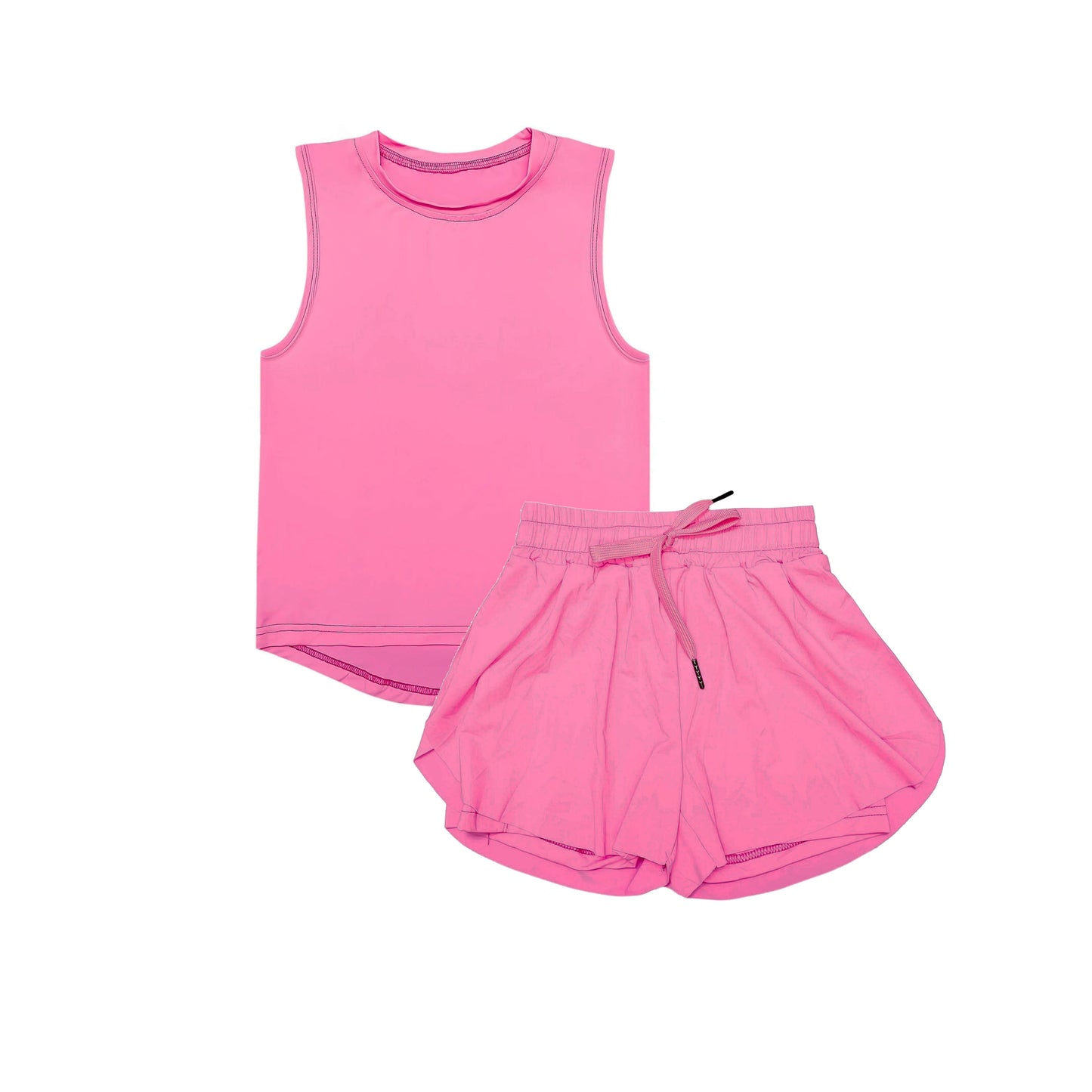 4.1 GSSO2501 Light Pink sleeveless top shorts kids girls activewear set pre order