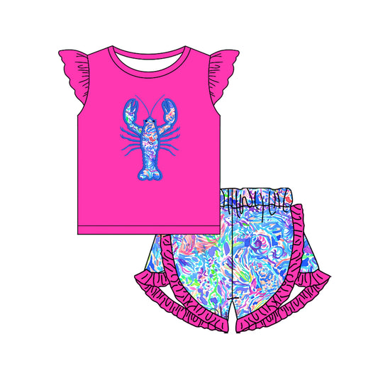 3.28 GSSO2534 Colorful Cute Baby Girls Short Sleeves Tunic Short Set Pre order
