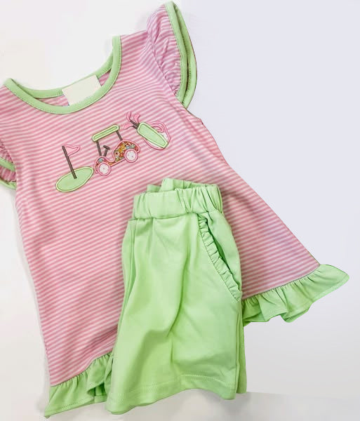 4.12 GSSO2583 Summer Toddler Girls Golf Outfit Pre order