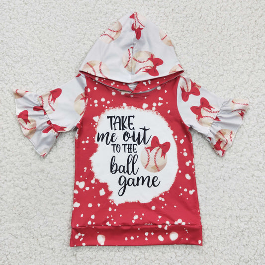 RTS NO MOQ Baby Girls Short Sleeve GT0100 Take Me Out To The Baseball Hoodie Shirts Tops