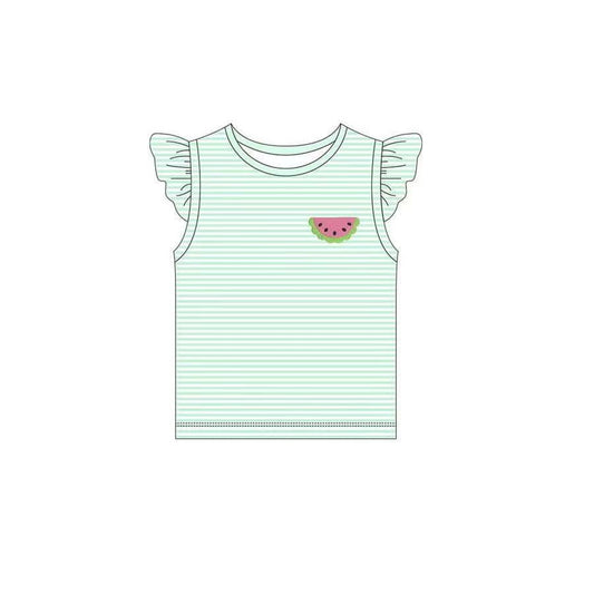 GT05801Hot Sale Watermelon Cute kid cute pattern raglan shirts tops