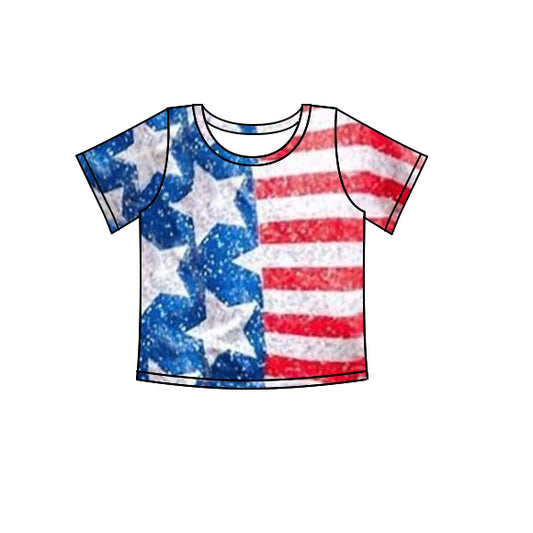 GT0584 4th of July Baby Boys Short Sleeve Shirt Top