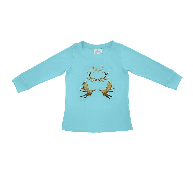 GT0618 Blue Baby Kids Long Sleeve Shirt Top