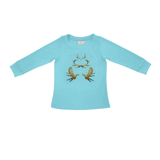 GT0618 Blue Baby Kids Long Sleeve Shirt Top