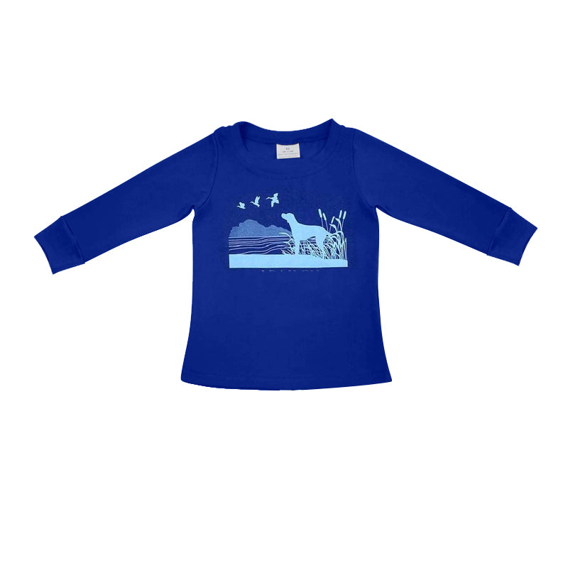 GT0619 Dark Blue Baby Kids Long Sleeve Shirt Top