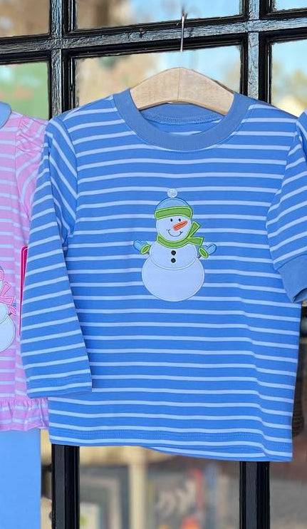 GT0624 Snowman Baby Kids Long Sleeve Shirt Top